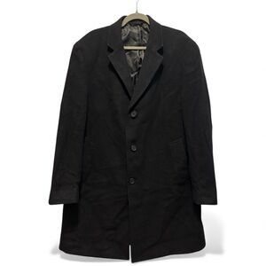 Lauren Ralph Lauren Men's BlackWool/Cashmere Blend Long‎ Dress Coat Size 46R